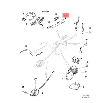 Suitable for Land Rover Range Rover Evoque and Jaguar XE Left front door outer handle cover LR048299 T2H24265LML