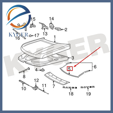 Suitable for Range Rover RR10Hood sealing strip LR018823 Cross-border Hot Selling