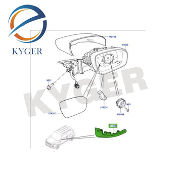 Suitable for Land Rover Discovery, Range Rover Evoque right side mirror turn signal light LR027945 High-quality auto parts