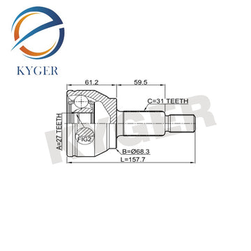 Suitable for Land Rover Range Rover Evoque and Jaguar EP Front axle outer ball joint J9C7756 LR025067 LR124673