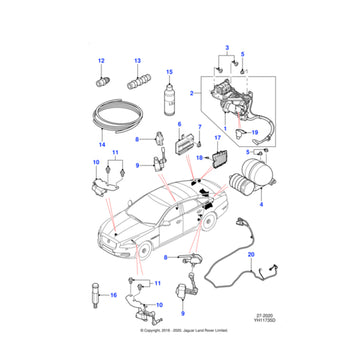 Suitable for Range Rover RR13RS14Jaguar XF Air pump valve LR075759 T2R29479