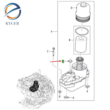 Suitable for Land Rover Discovery, Range Rover, Jaguar XF Oil filter housing gasket JDE11367 LR013151