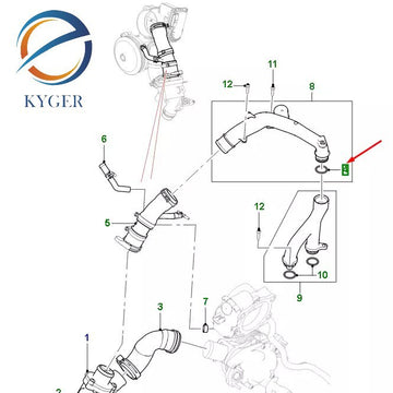 Suitable for Jaguar XJXF Land Rover RR13Water pipe sealing ring AJ813918 LR100353